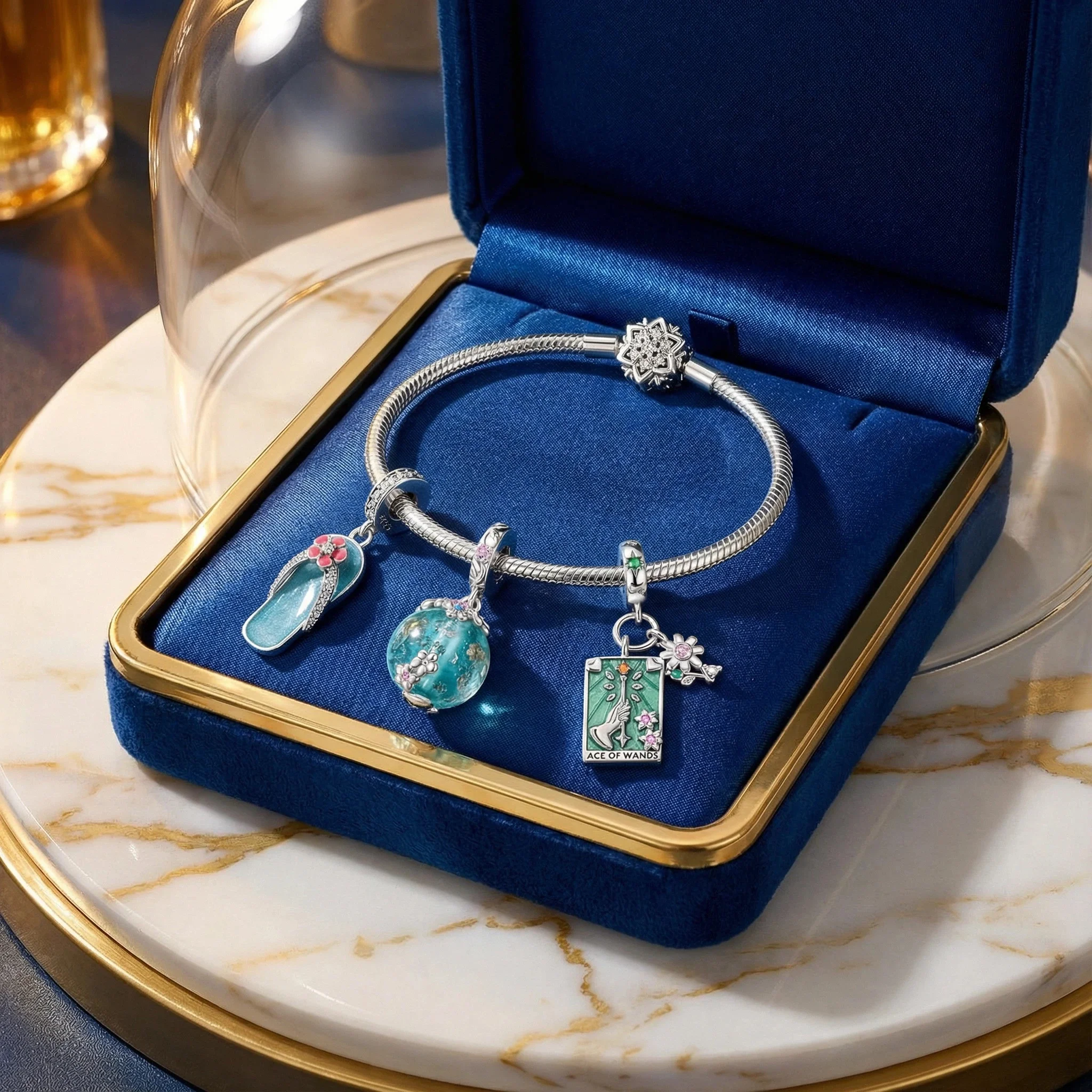 

Подвеска-шарм из стерлингового серебра 925 пробы с кубическим цирконием, в стиле драг-джемпс, для браслетов и ожерелий, подарок для нее, Colgante Plata