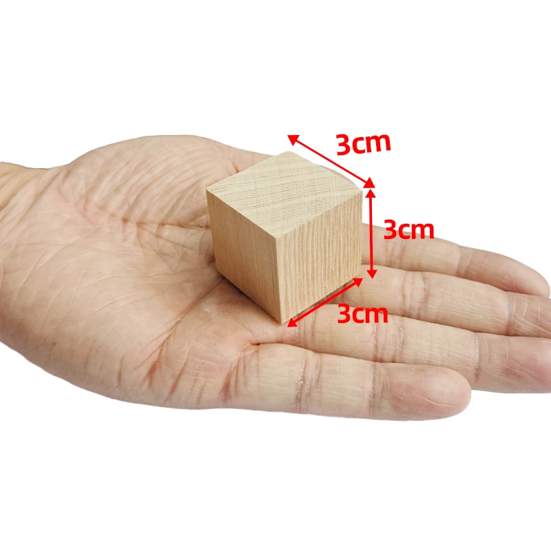 Wooden Blocks for Crafts, Unfinished Wood Cubes, Natural hemlock Wooden Blocks, Pack Wood Square Blocks, Wooden Cubes for Arts