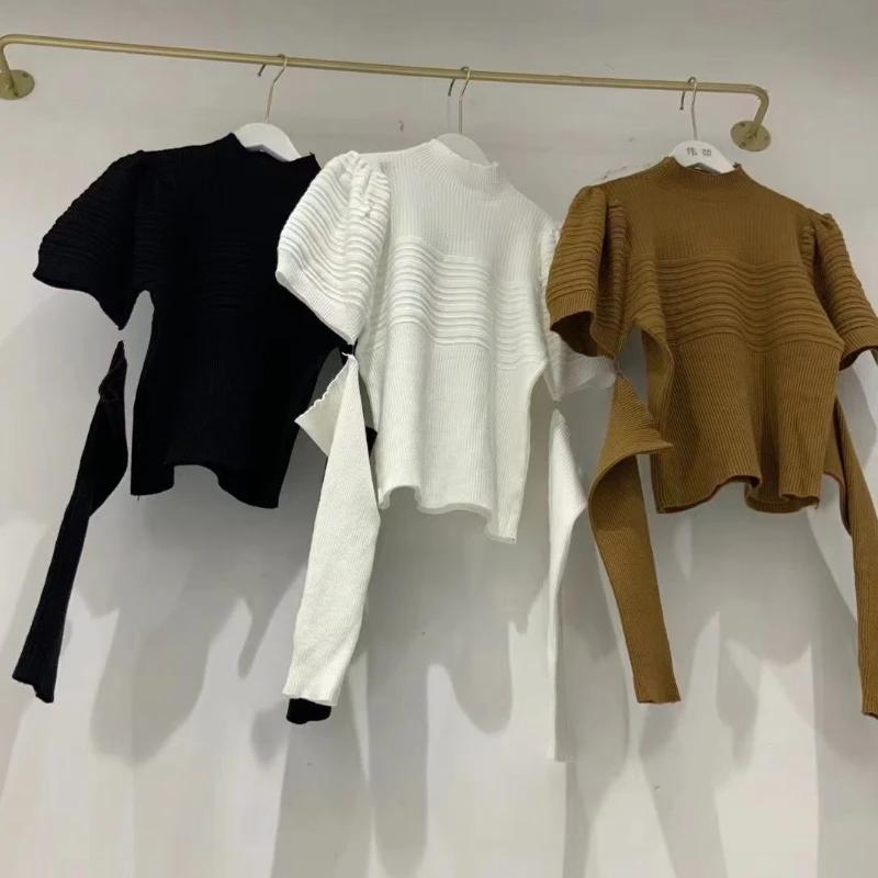 

Ladies Elegant Autumn Sweater Women Pullovers Oversized Loose Casual Knit Chic Jumper Female Solid Streetwear Sweater Tops G233