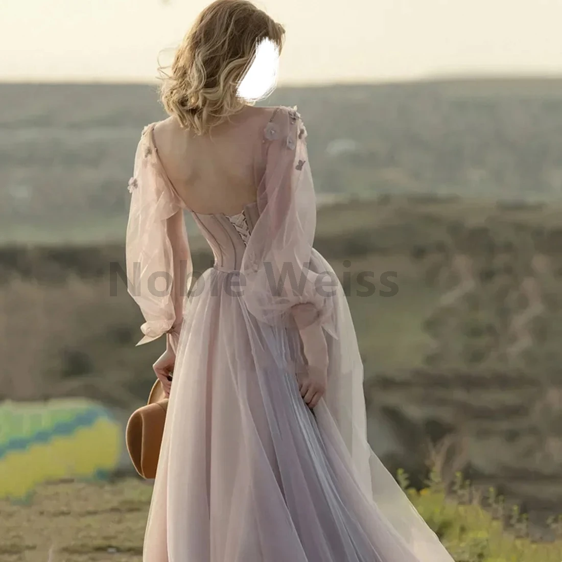 فساتين سهرة أنيقة على شكل حرف A مع فستان زفاف مزين للنساء لحفلات الزفاف حسب الطلب