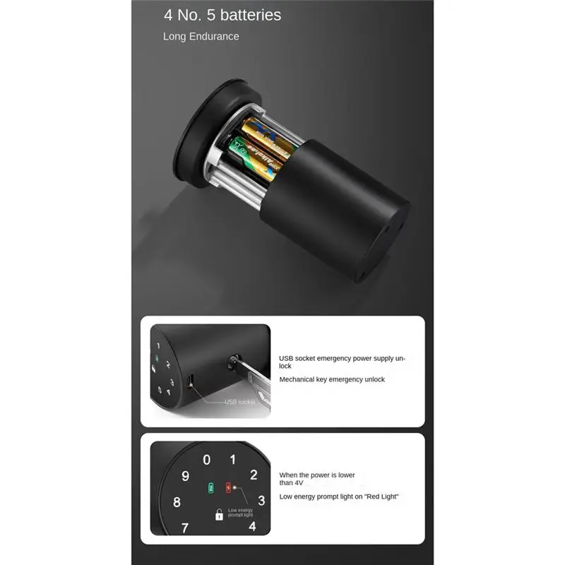 *A* Fingerprint Door Knob Lock with Keypad Biometric Door Knob,Door Knob, Smart Door Knob, for Bedroom Interior Door