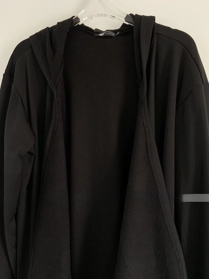 

Trendy Men's Thiened Long Sve Hooded Coat Casual Pure Color Windbreaker Drapey oulder Length Winter Outerwear