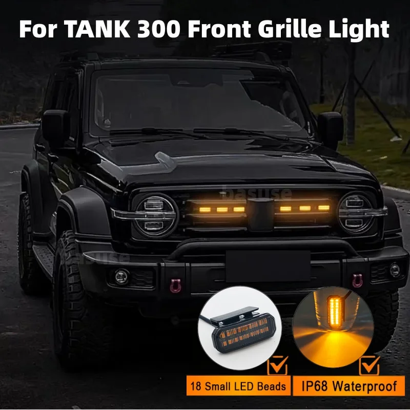 LED Front Grille Light For TANK 300 Car Daytime Running Light Wheel Eyebrow Lamp For Offroad 12V