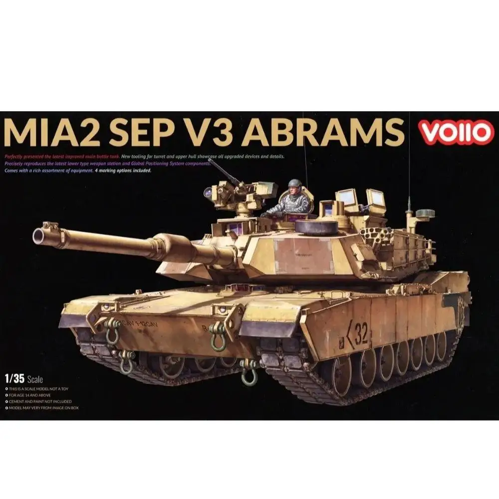 

VOIIO 01102 1/35 Главный боевой танк США M1A2 SEP V3 Набор моделей для сборки абразивов