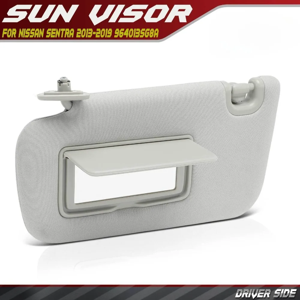 

Driver Left Gray Sun Visor with Mirror for Nissan Sentra 2013-2019 964013SG8A LH