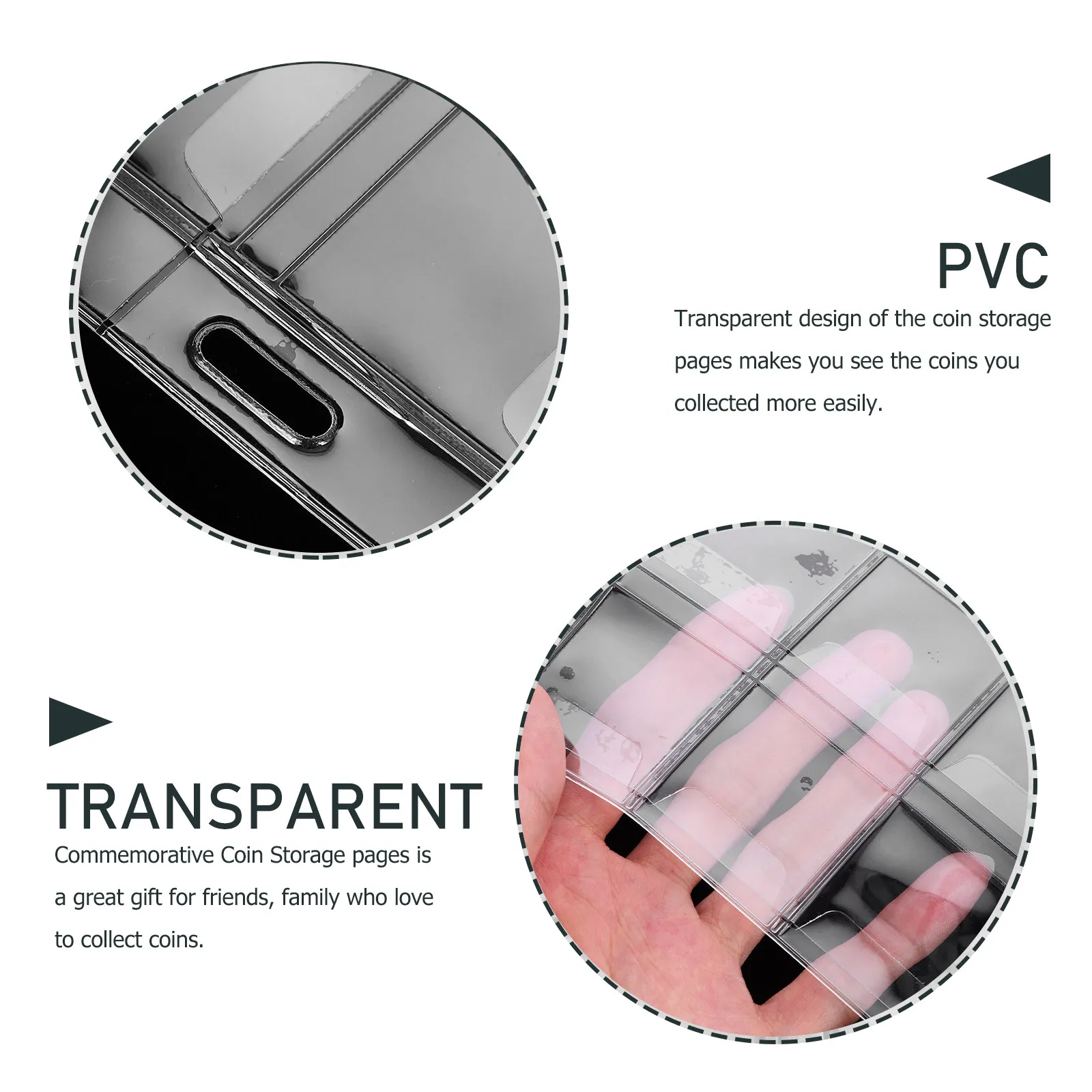 

10 прозрачных страниц для монет, гладкие пластиковые папки для безопасного хранения коллекций монет, аксессуары для коллекционеров, органайзер