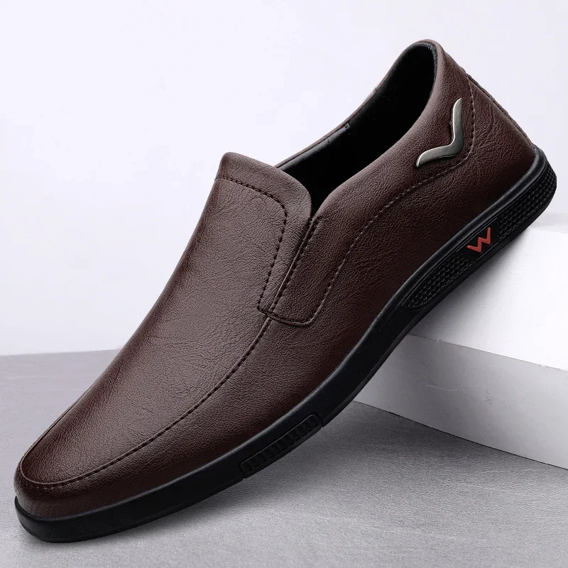 Fashion men\'s handmade casual slip on shoes genuine leather men loafers outdoor comfortable breathable Men loafers shoes