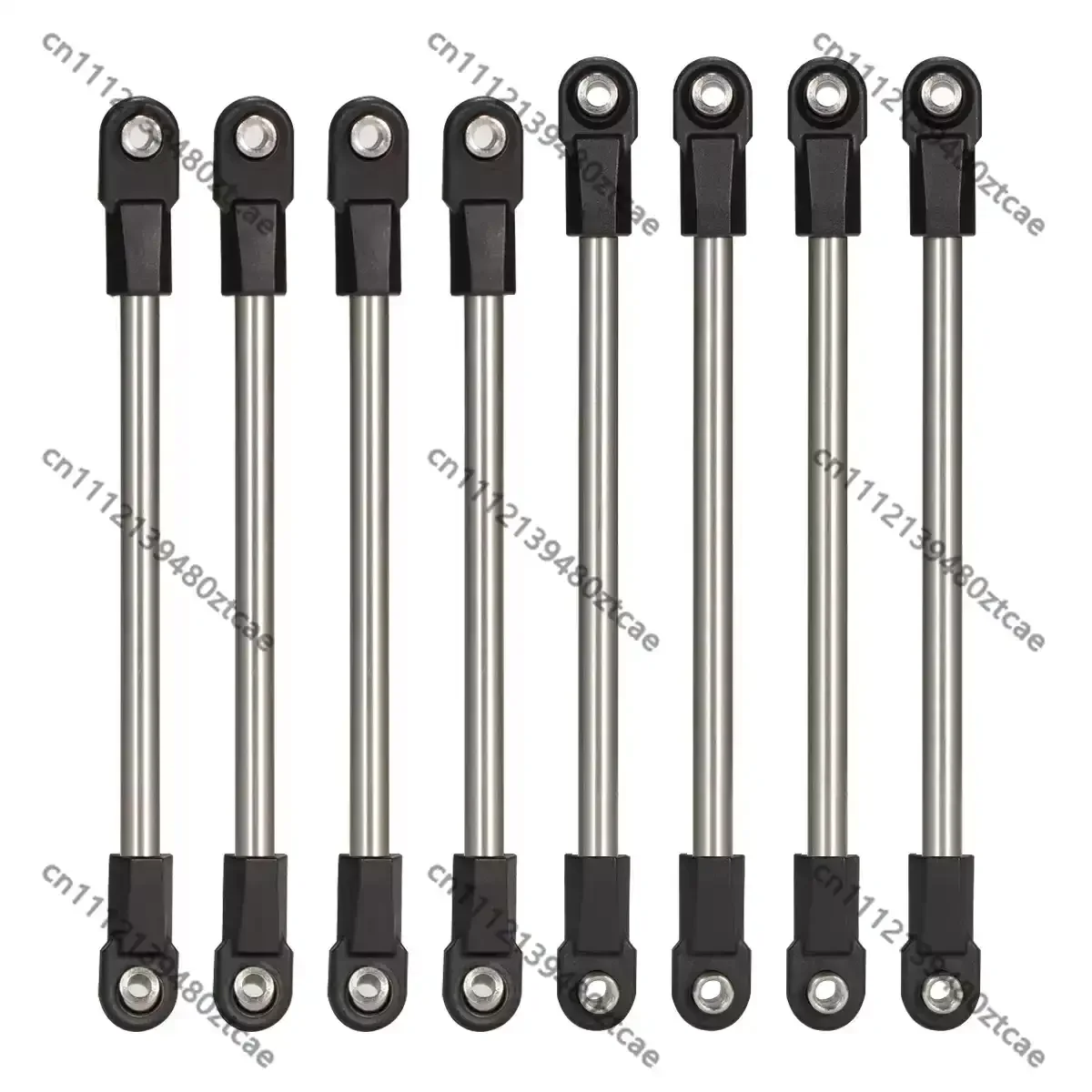 1/10 RC Crawler 275mm Wheelbase Stainless Steel Chassis Linkage Tie Rod 8Pcs Simulation Model Car Upgrade Parts