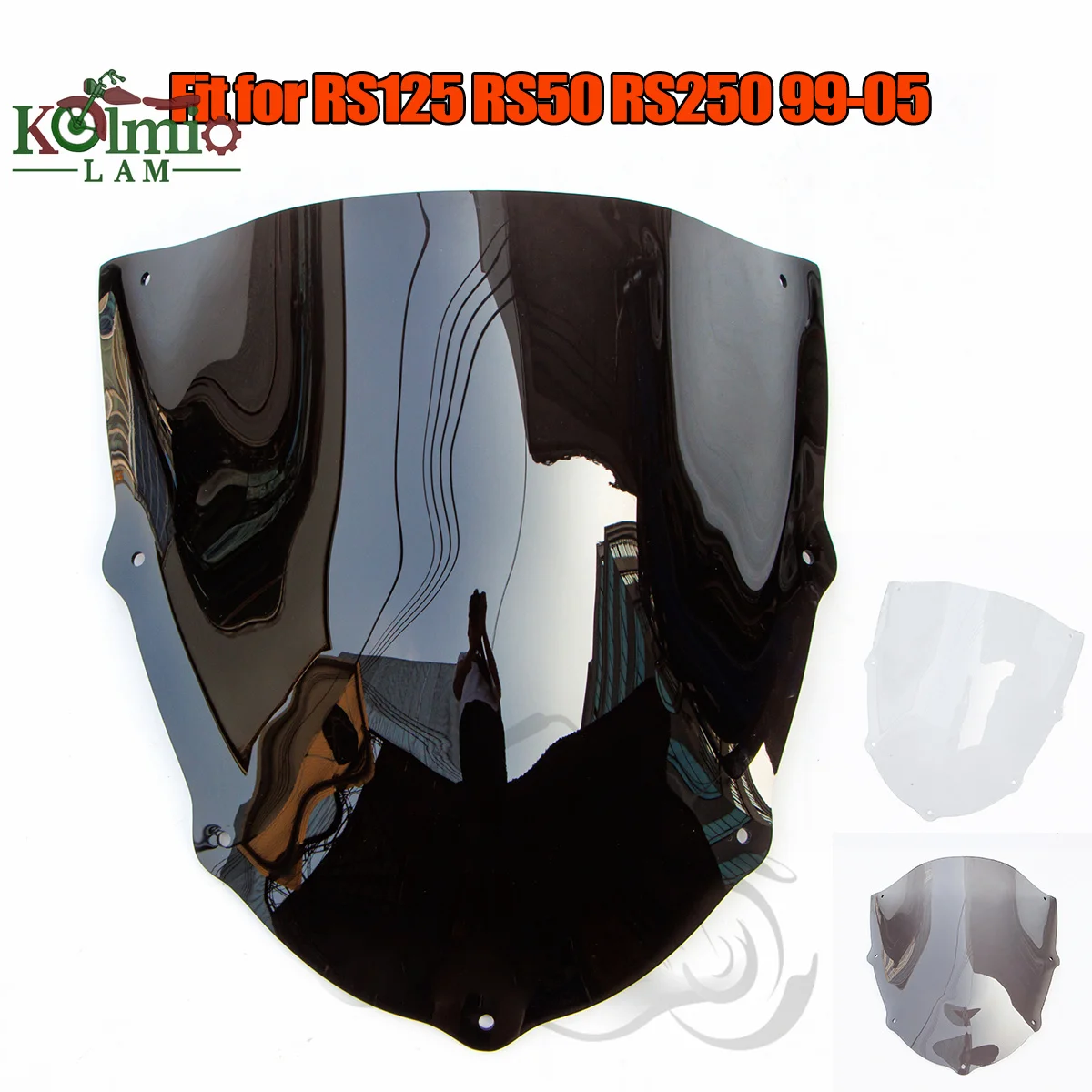 Pasuje do 1999 - 2005 Aprilia RS125 RS250 RS50 Szyba przednia Czarna przezroczysta szyba motocyklowa 2000 2001 2002 2003 2004