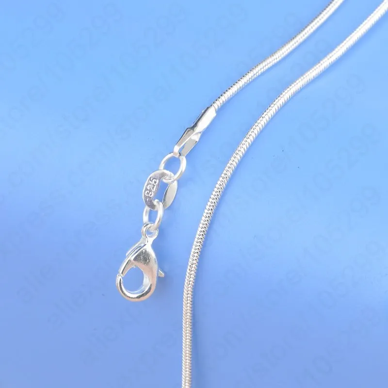 Wholesale 5Pcs 925 Sterling Silver Snake Chains Necklace Women Men 16-30 Inches Jewelry with Lobster Clasps Making Accessories