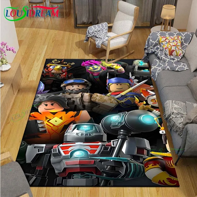 

3D Popular Sandbox Games Decor Carpet for Living Room Sofa Coffee Table Bedroom Area Rugs Kitchen Kid Un-slip Floor Mat Alfombra