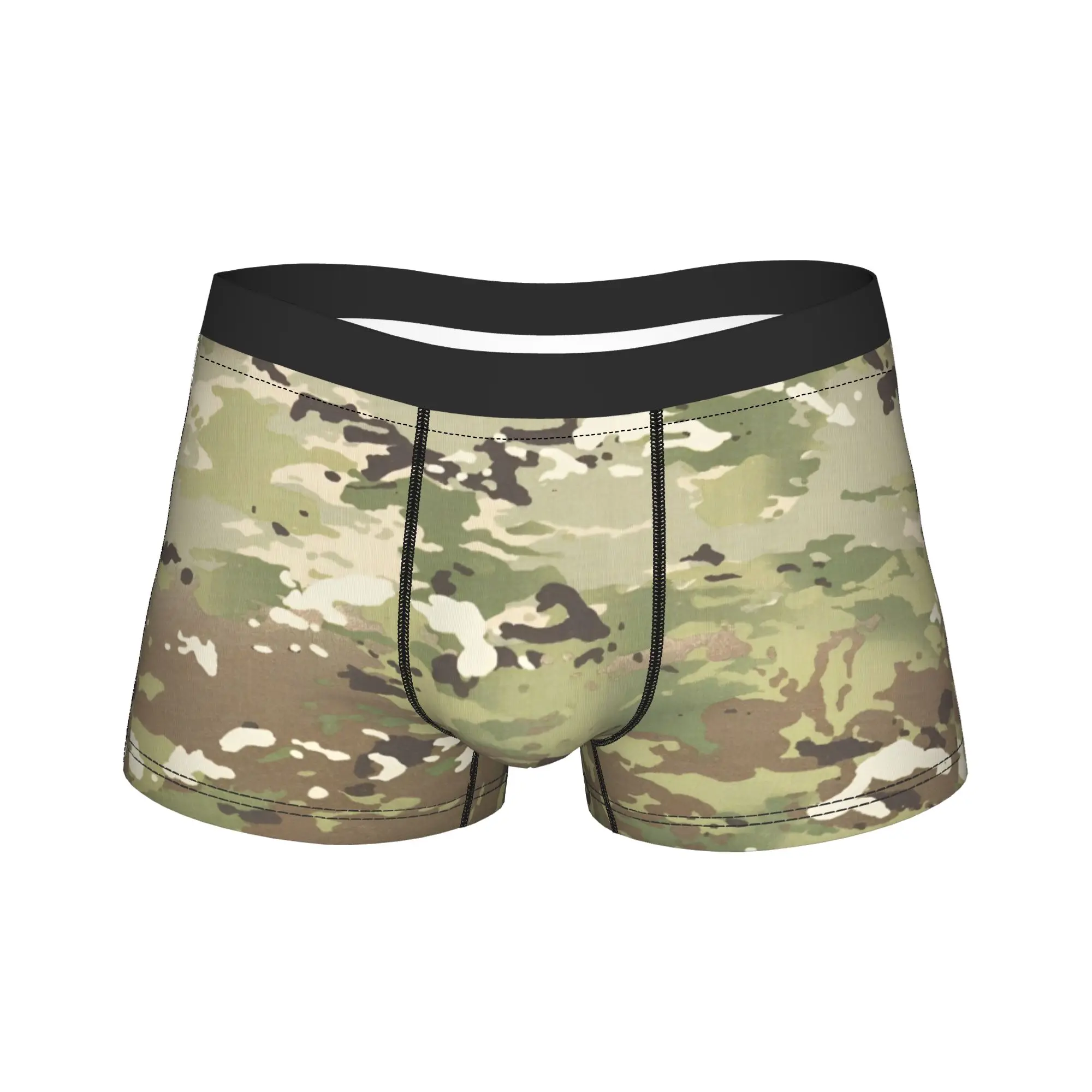 Camouflage Boxer Brief  Underwear Quality Males Soft Trend Trunk Pattern Oversize Underpants