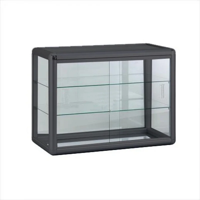 custom.Keway Factory Direct Sale Black Countertop Display With Strong Aluminum Frame