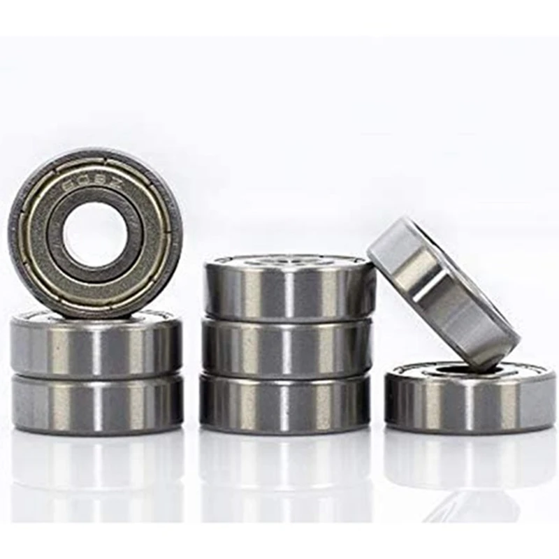 16PCS Groove Ball Bearing Ball Bearings Silver 608ZZ 8 X 22 X 7 Mm Fit For Skateboard Bearings, Inline Skates Etc