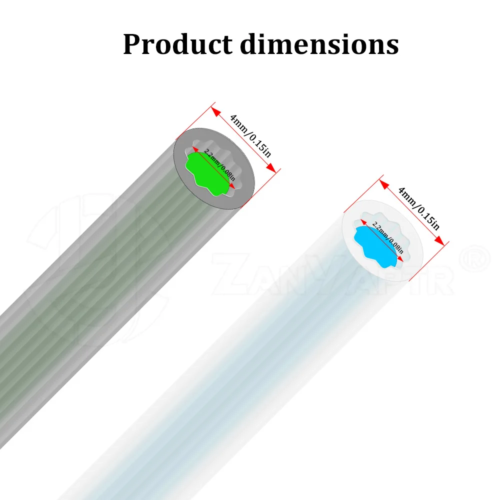 für Bambu Lab AMS Sternförmiger PTFE-Schlauch 4mm Außendurchmesser 2,2mm Innendurchmesser Teflon Ultra-Glatter Durchfluss Niedriger Widerstand für 1,75mm Verbrauchsmaterialien – Detail 6