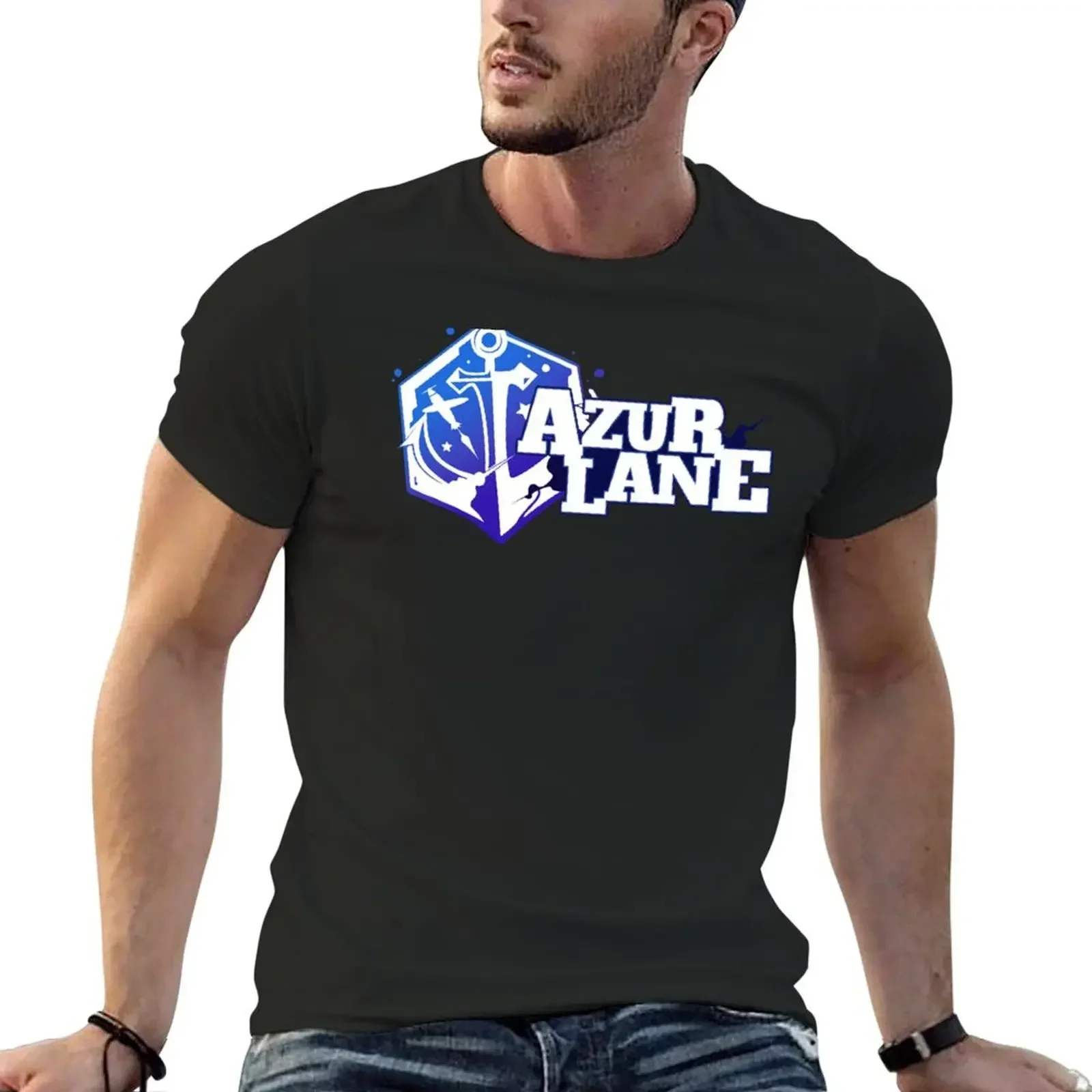 Azur Lane EN Logo T-Shirt baggy shirts tees mens graphic t-shirts anime