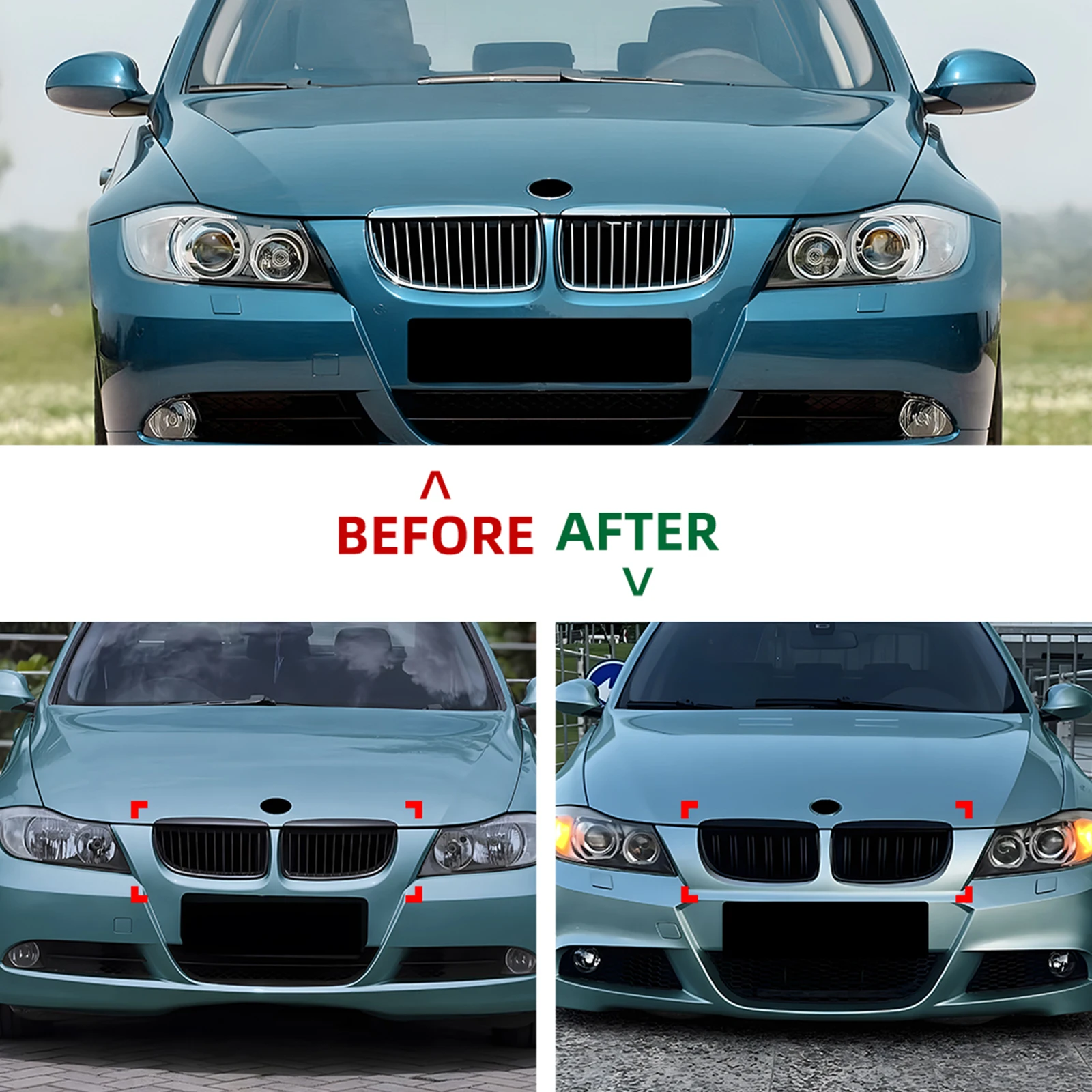 

Передняя решетка радиатора (гриль) для BMW 3 серии E90 E91 323i 325i 328i 330i 335i 2005-2008 годов выпуска