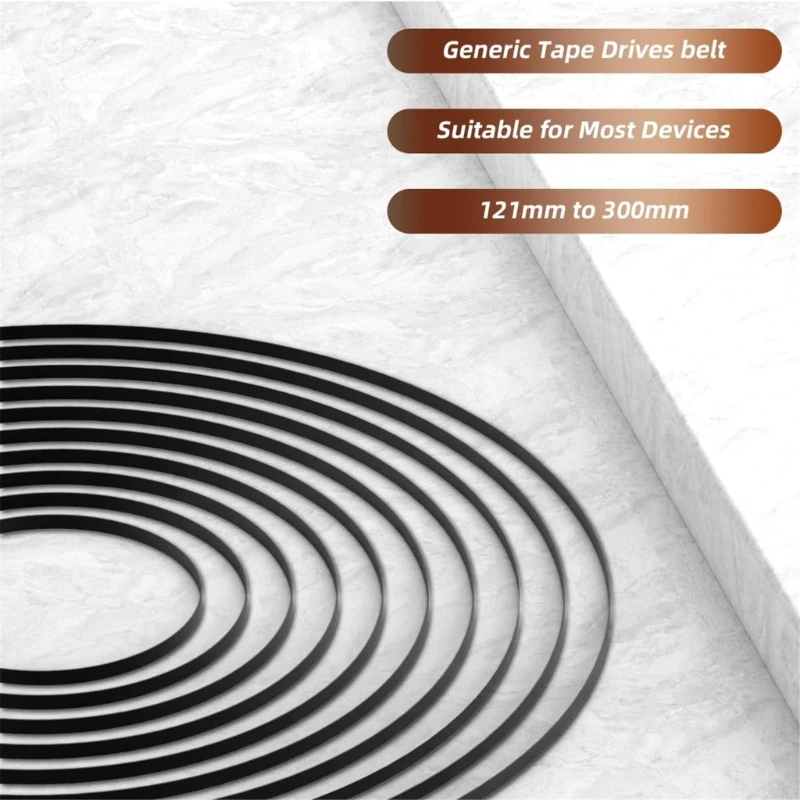 10 قطعة حزام القرص الدوار مواصفات مختلفة آلة مسجل حزام مطاطي لإصلاح استبدال الصيانة 190-471 مللي متر