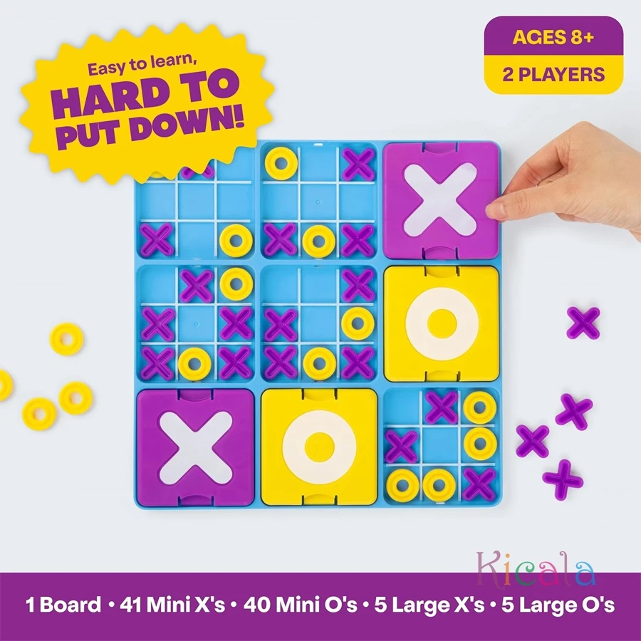 어린이 틱택토 보드 게임 테이블 장난감 논리적 사고 도전 두뇌 게임 부모-자녀 상호작용 전략 장난감 크리스마스 선물