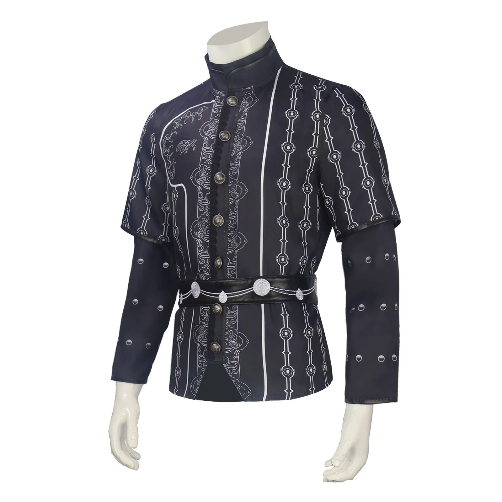 Chemise Renaissance Médiévale Kokor pour Homme, Style Gothique, Manches Courtes, Costume Cos, Haute Qualité, Ceinture