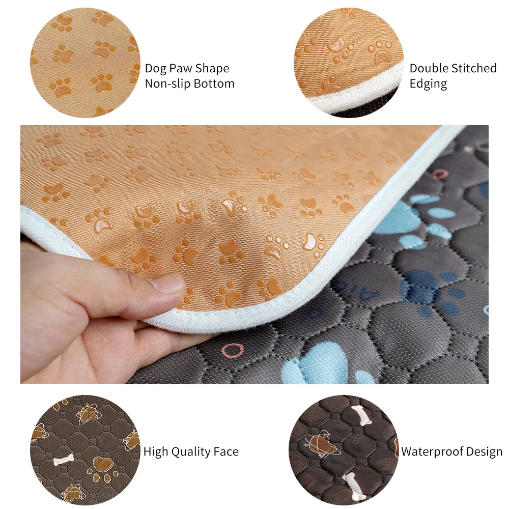 Reusable Dog Pee Pad Blanket Absorbent Diaper Washable Training Pad Pet Bed Urine Mat Anti Slip Design Pads Pet Supplies