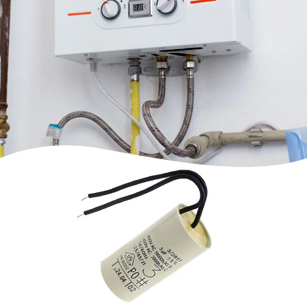 3uF Wall-mounted Boiler Water Pump Capacitor Heating Water Pump Capacitor For Boilers Capacitors Heating And Hot Water Dual-use