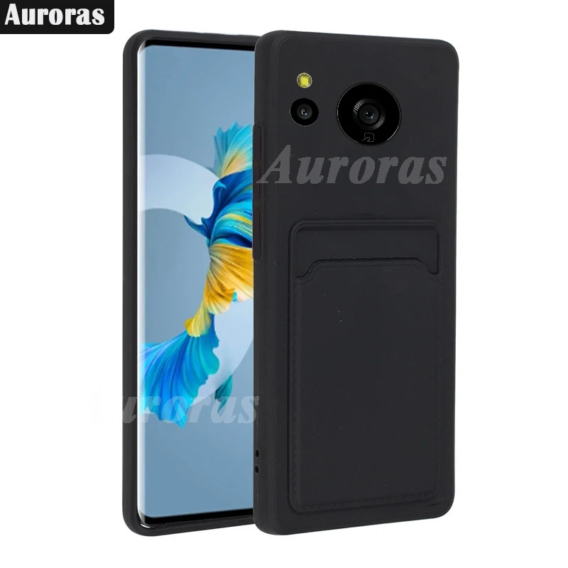 Auroras For Sharp Aquos Sense8 Case With Insertable Card Slot Wallet Silicone Soft Shell For Aquos Sense 6 6S Back Cover