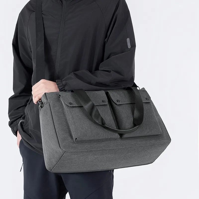 الرجال اللياقة البدنية حقيبة يد الجافة الرطب حمل حقيبة كبيرة متعددة جيب الأعمال الكتف حقيبة أمتعة محمولة السفر تخزين حقيبة كروسبودي #2