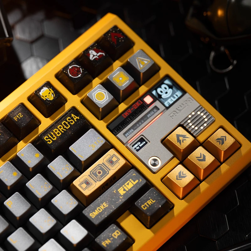 

Набор колпачков для клавиш Corroded Golden Rose, PBT PC Cherry Profile, оригинальные колпачки ручной работы на заказ для механической клавиатуры, подарок «сделай сам»