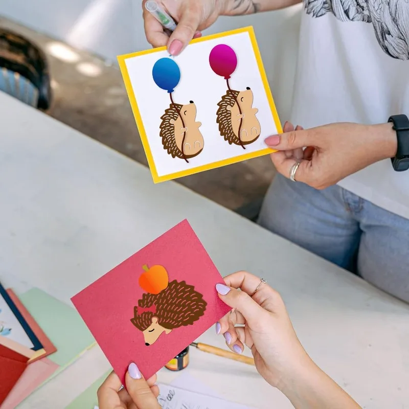1pc Hedgehog Love Heart Die-Cuts Set for DIY Scrapbooking Festival Greeting Cards Diary Journal Making Paper Cutting Album
