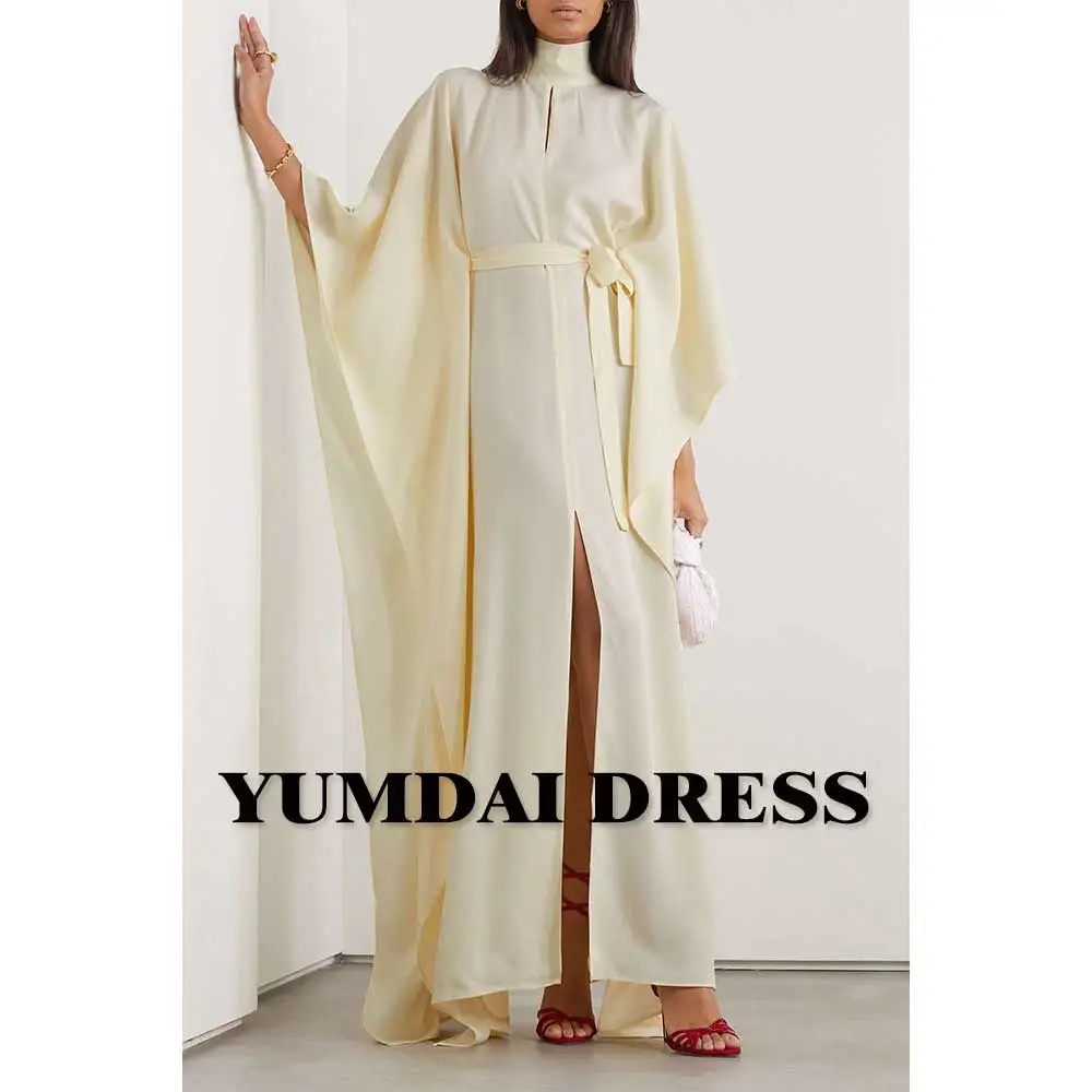 YUMDAI Senior Beige Smock Dress Luxury Saudi Arabia Long Evening Gown Sexy Backless Pastoral Bride Wedding Bridesmaids Dress