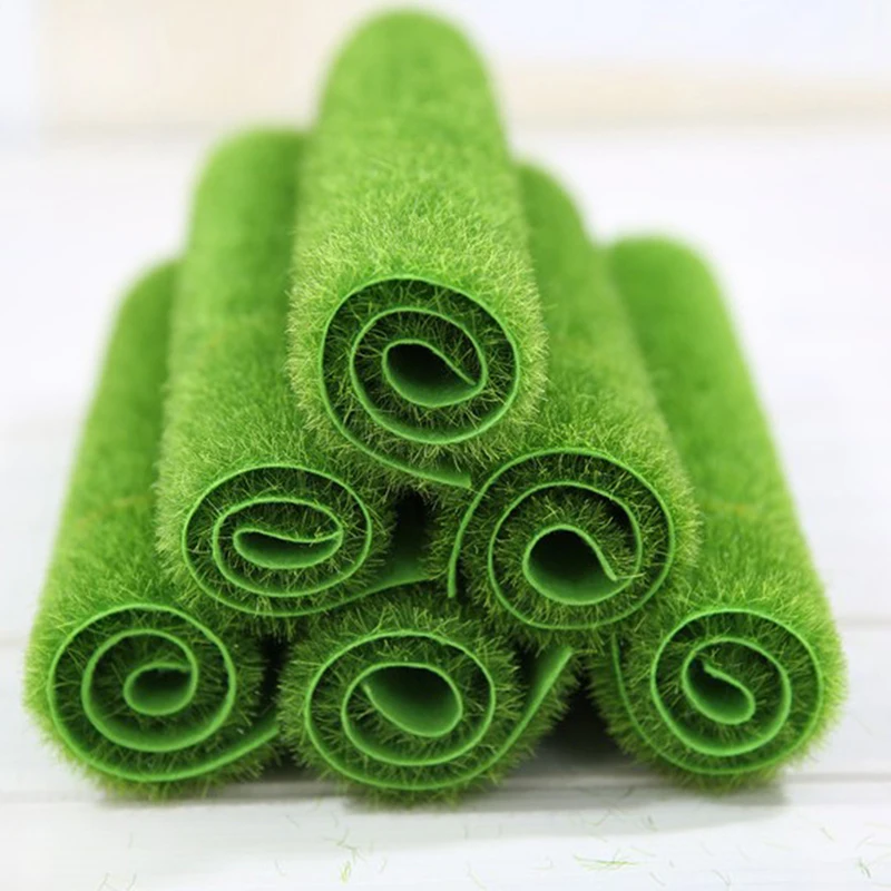 

15*15cm Grass Mat Green Artificial Lawns Turf Carpets Fake Sod Garden Moss Green Artificial Lawns For DIY Micro Landscaping Prop