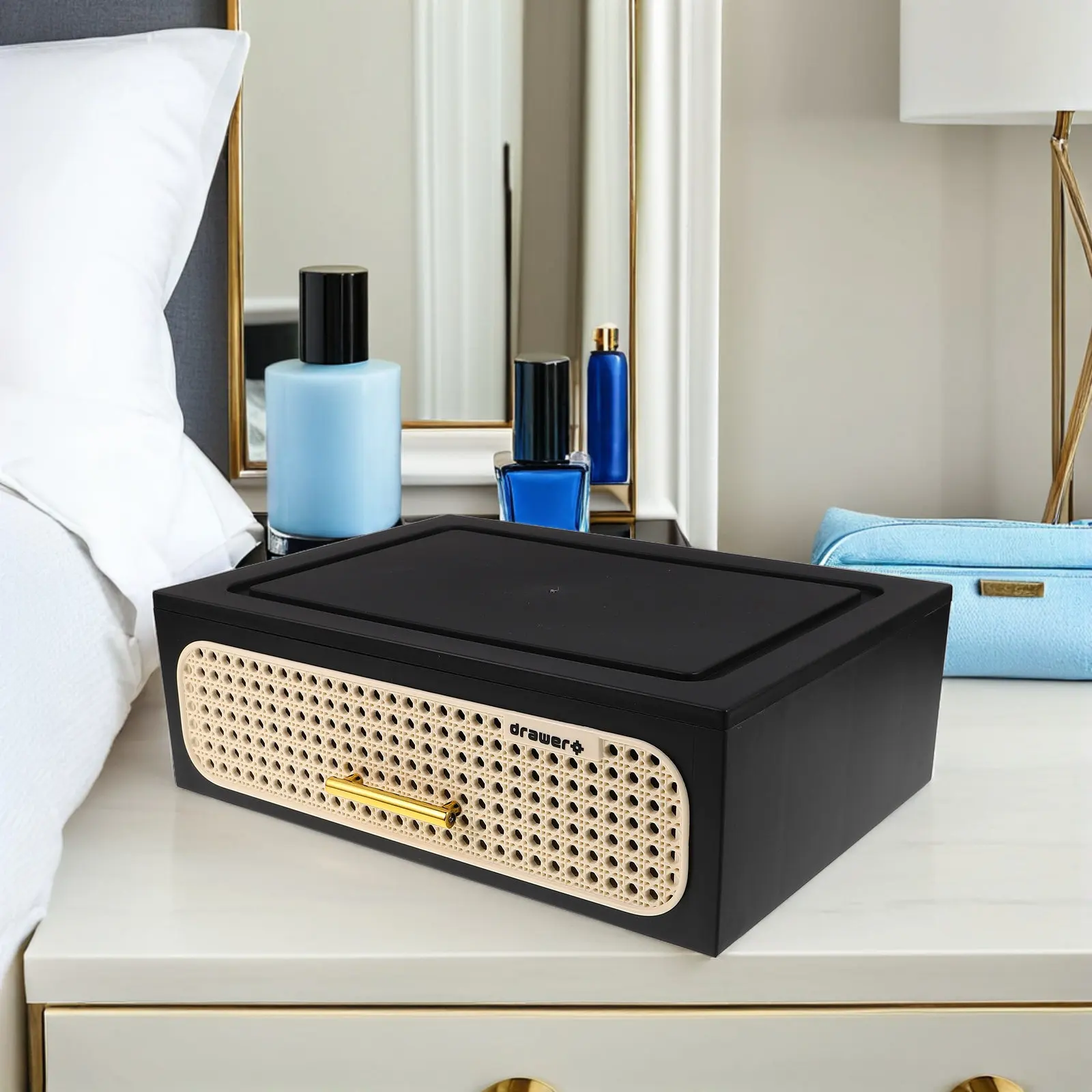 

Органайзер для косметики с выдвижными ящиками, прозрачный настольный контейнер для хранения, для дома, путешествий, профессиональной студии, пылезащитный