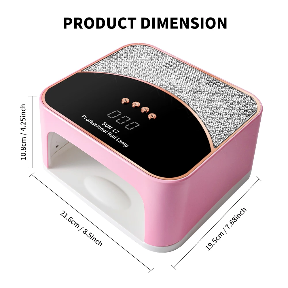 Limegirl LED مصباح الأشعة فوق البنفسجية للأظافر التجفيف السريع هلام طلاء الأظافر الراتنج 4 الموقت الماس تصميم 45LED UV مانيكير ضوء آلة مجفف