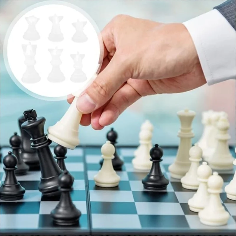 DIY كريستال الايبوكسي الراتنج العفن 3D قطعة الشطرنج قالب من السيليكون للراتنج #4