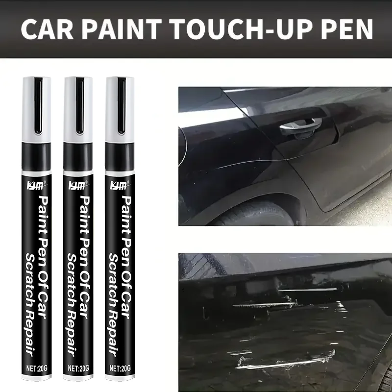KJM Car Paint Touch Up Pen 20G Scratch Repair Original Factory Color Lasting Not Fading Quick Fix Bumper Door Body Auto Detailin