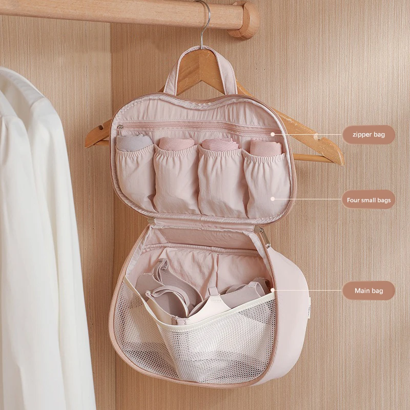 EverToner New Portable Bra Storage Bag Solid Color High-capacity Clothing Sorting Bag Socks Underwear Divider Organizer Travel