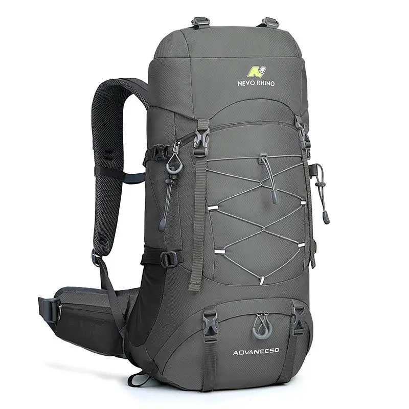 

Genuine 60L Mountaineering Bag No Support Frame, Large Capacity Hiking Camping Backpack, Outdoor Travel Equipment