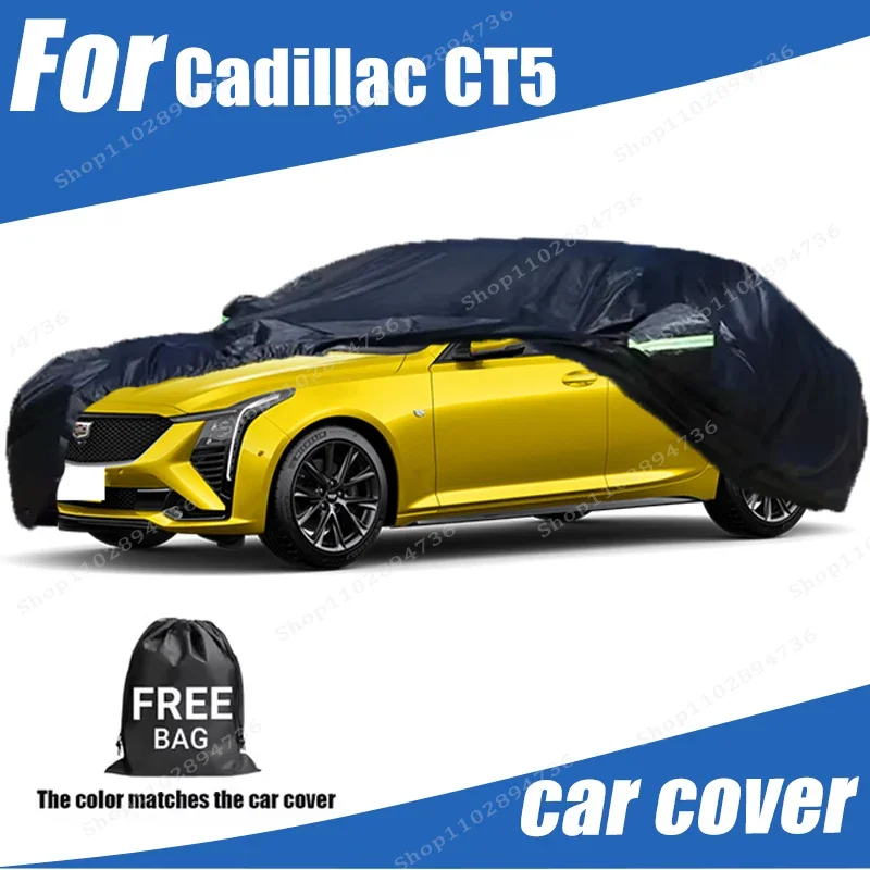 

For Cadillac CT5 All-Season Car Cover Waterproof Dustproof UV Proof Snowproof Scratch Resistant Full Protection Car Accessories