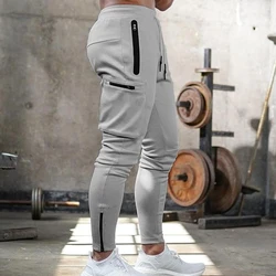 2023 New Men's Jogging, Fitness, Sports Pants Multi Pocket Pants Zipper Outdoor Casual Coat Solid Color Fitness Pants