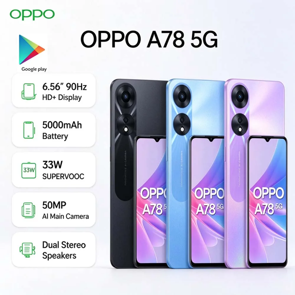 2026 new OPPO A78 global version Smartphone 6.56