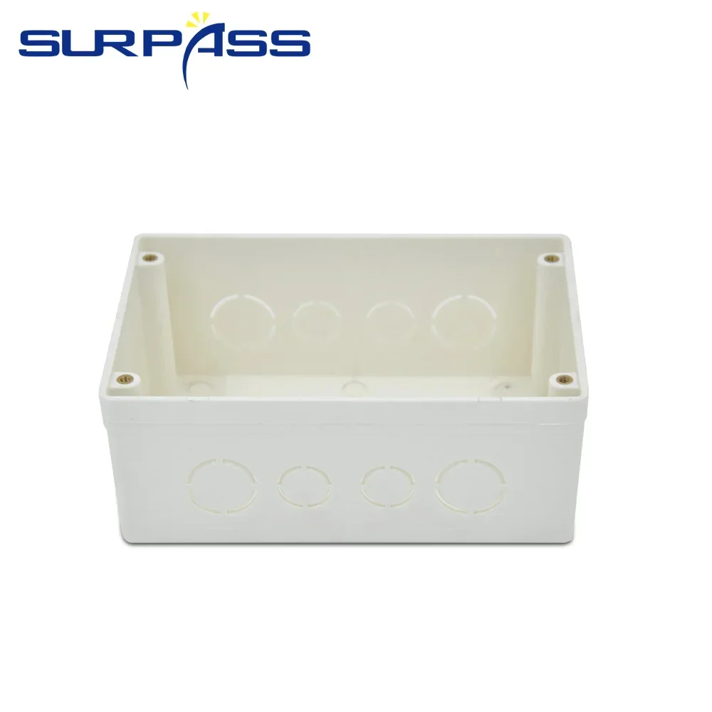 الأبيض الخلفي في جدار تصاعد صندوق 170*110*70 مللي متر قابل للتعديل كاسيت داخلي صندوق وصلات لمكبر للصوت تحكم التبديل المقبس