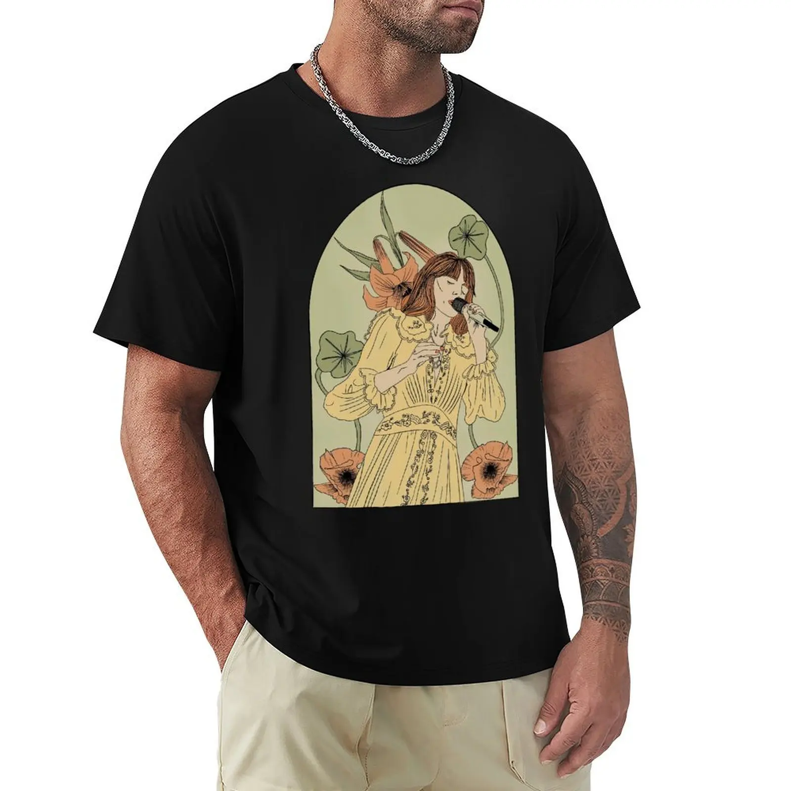 

Florence Welch Florence And The Machine Art T-Shirt Novelty Graphic Tee Shirt