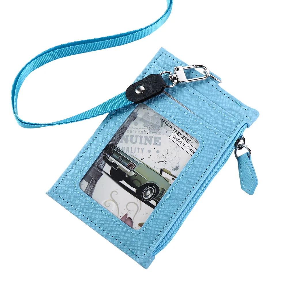 

Fashion Neck Strap Student Business Office School Supplies ID Card Holder with Lanyard Coin Purse Badge Holder Bus Cards Cover