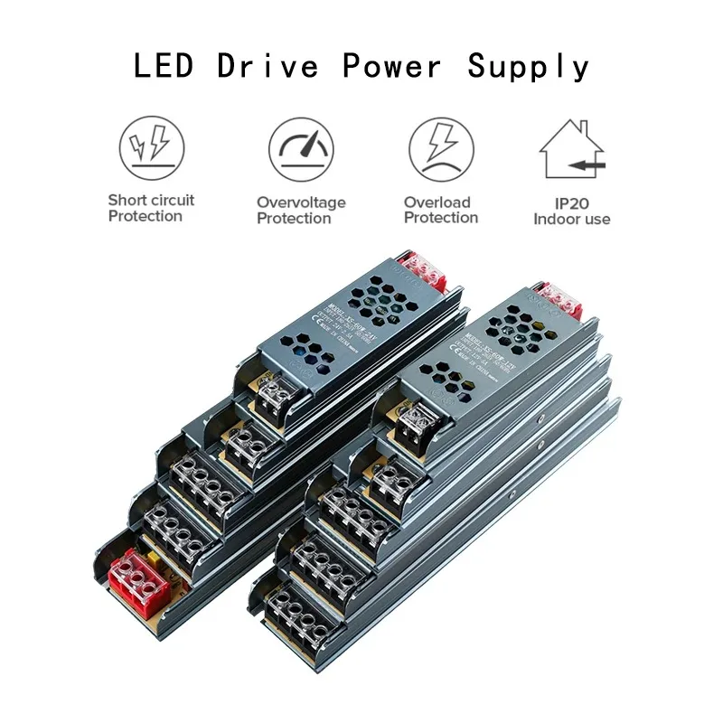 Top LED Lighting Transformers High Quality Mute 12V 24V 60W 100W 150W 200W 300W 400W LED Strip 2A Power Supply Driver Converter