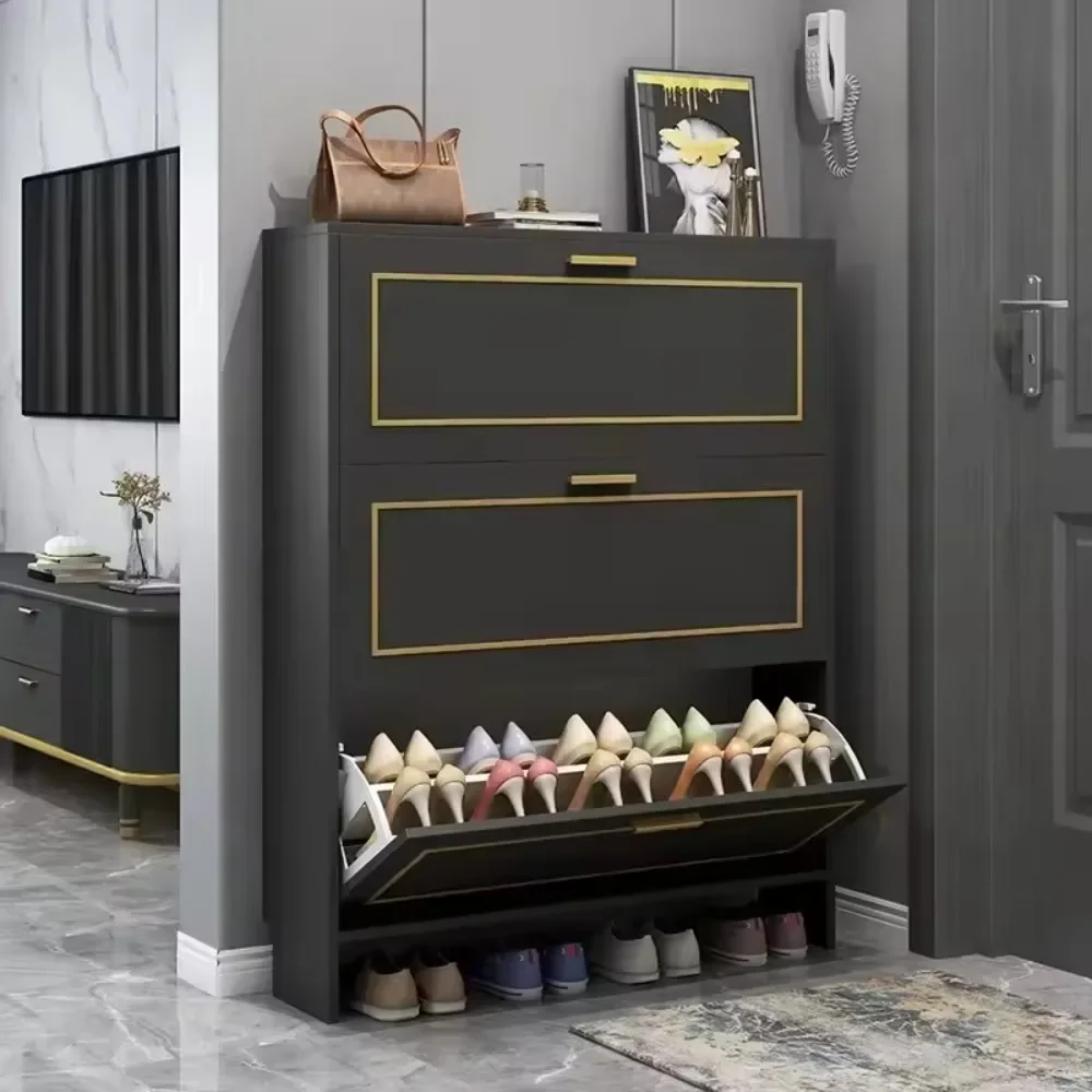 Nice Large Capacity Flip Shoe Rack Modern Minimalist Style Shoe Rack In The Entrance Hall Moisture Proof And Dust-proof Shoe Cab