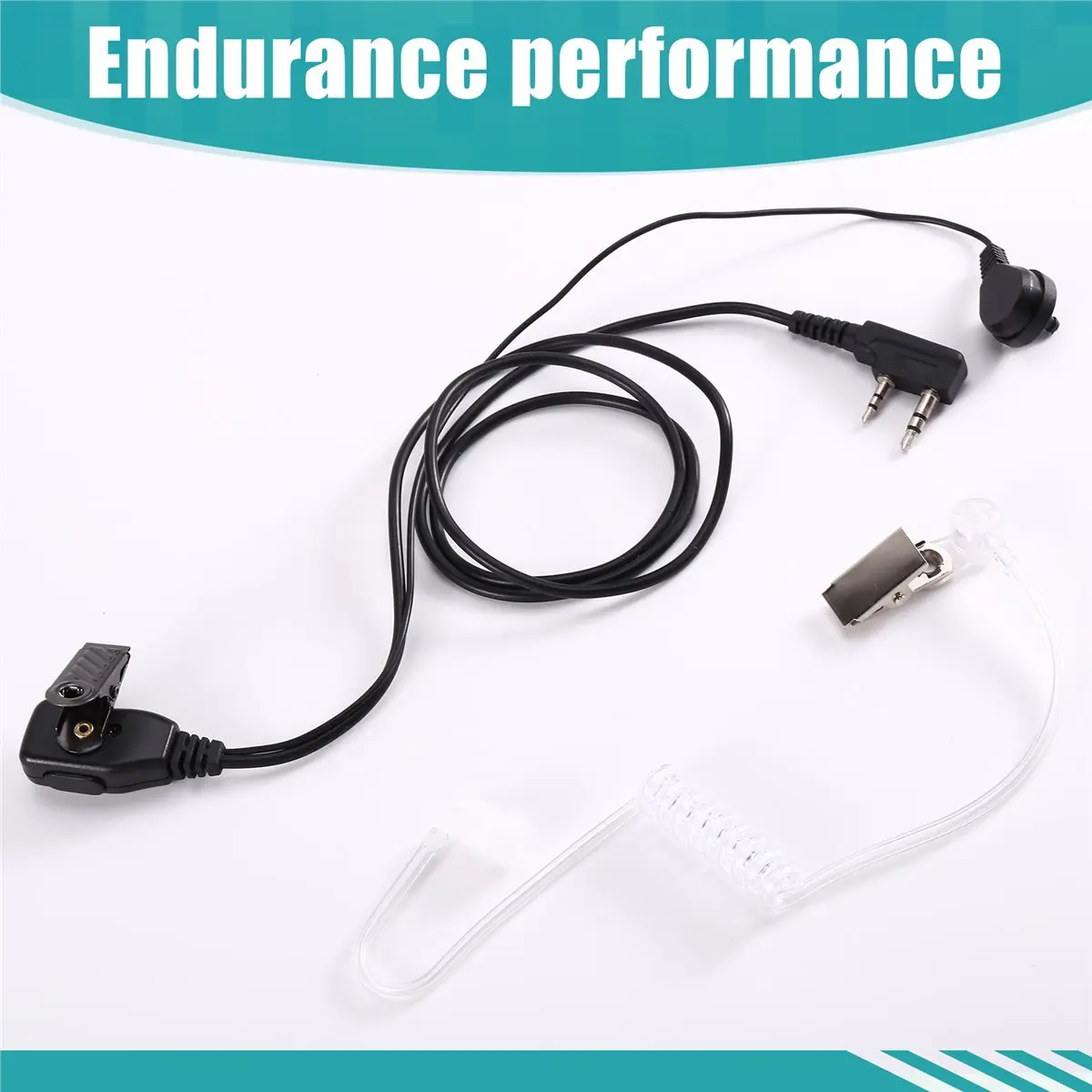 Happy New-  For UV-5R K-Plug 3 Wire Pro Covert Acoustic Tube Earpiece Headset PTT Mic Microphone for Pro-Talk TK