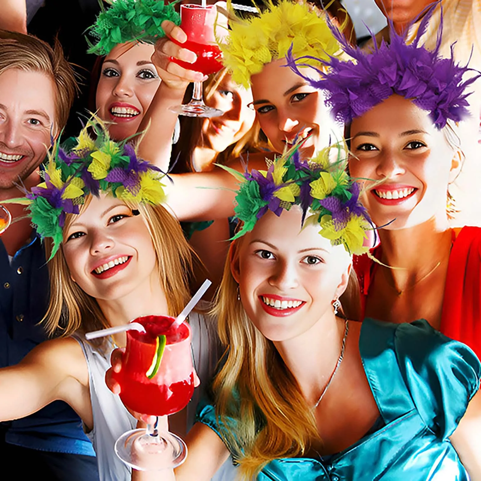 

Carnival Feather Headbands Flower Headbands Retro Wind Headbands Hair Accessories