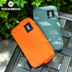 ROCKBROS-Bolsa de teléfono móvil para ciclismo, cartera multifuncional para tarjetas, ligera y portátil, para viaje