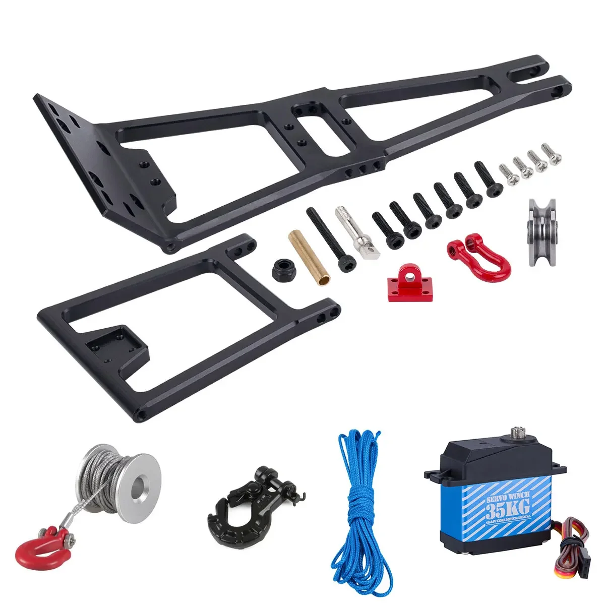 

RC Winch/Serve Rescue Tow Truck Wrecker KIT DIY Tool for 1/10 RC Crawler Car Axial SCX10 TRX4 Capra D90 LCG Chassis Part